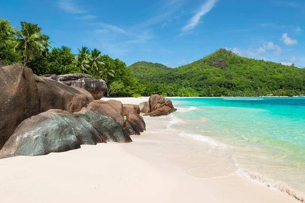 Praia Tropical Baie Lazare Ilha Mahe Seychelles — Fotografia de Stock