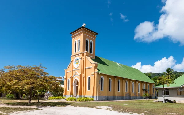 stock image  Notre Dame de LAssomption Church, La Digue Island, Seychelles.