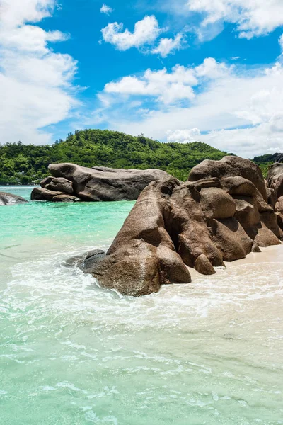 Granito Rochas Baie Lazare Public Beach Mahe Island Seychelles — Fotografia de Stock