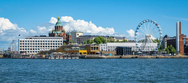 Panoramautsikt Över Helsingfors Silhuett Och Hamn Finland — Stockfoto
