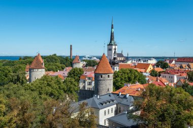 Tallinn Estonya 'nın manzarası.
