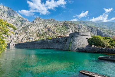 Kotor Montenegro Venetian fortress walls. clipart