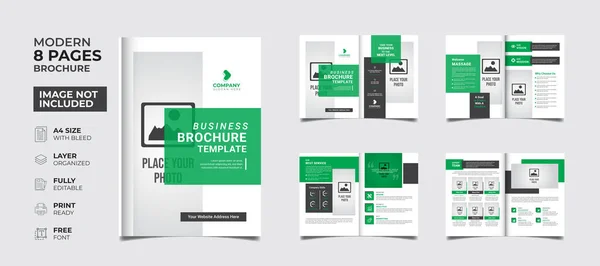 Professionelle Und Kreative Mehrzweck Business Broschüre Minimalistisches Design Druckvorlage — Stockvektor
