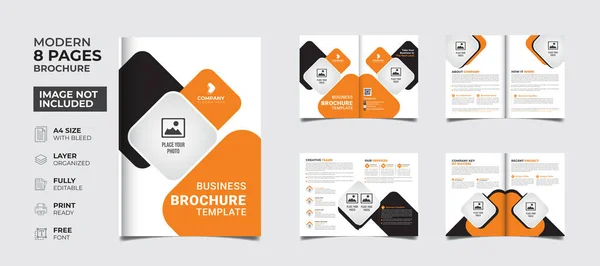Professionele Creatieve Multifunctionele Zakelijke Brochure Minimalistisch Ontwerp Print Template — Stockvector