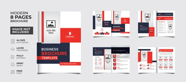 Professionele Creatieve Multifunctionele Zakelijke Brochure Minimalistisch Ontwerp Print Template — Stockvector
