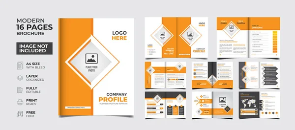 Professionelle Und Kreative Mehrzweck Business Broschüre Minimalistisches Design Druckvorlage — Stockvektor