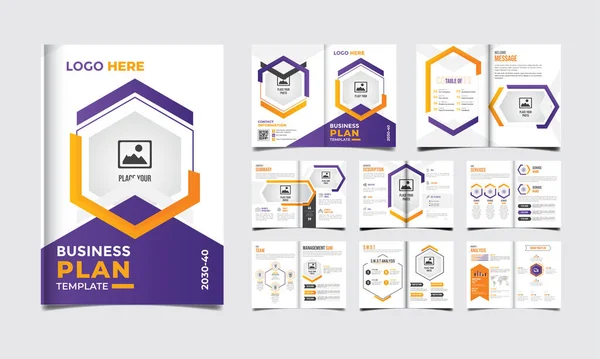 Creatief Modern Zakelijk Multifunctioneel Brochure Model — Stockvector