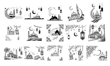 Baby Hanuman Vector Illustrations Cute Black and White Hindu Mythology Art clipart