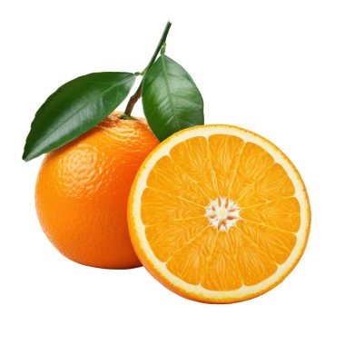 Healthy Fresh Orange Half Slice with Vitamin C for Energizing Snack clipart