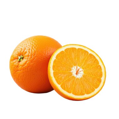 Healthy Fresh Orange Half Slice for Vitamin C and Immune Boosting Snack clipart