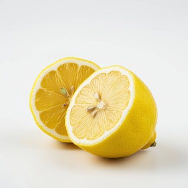 Seasonal half slice lemon ideal for harvest-themed decor clipart