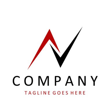 Ok logosu. Şirket adı için soyut şekil logosu. Logotype