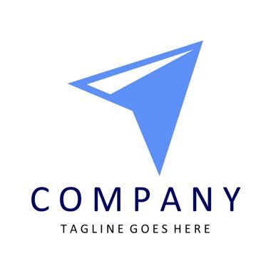 Ok logosu. Şirket adı için soyut şekil logosu. Logotype