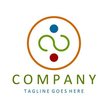 Soyut denge vektör logo tasarım şablonu. Spa uyum en az logo.