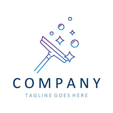 Logoyu temizliyorum. Şirket kimlik logosu. Parlak yıldız, taze yaratıcı sembol konsepti.