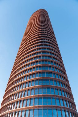 Torre Sevilla building, also known as Torre Pelli. Tallest skyscraper in Seville (Andalusia, Spain).
