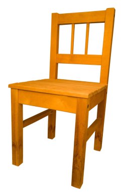  Çocuk koltuğu, beyaz bir arka plan üzerinde izole kahverengi