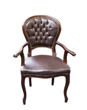 Beyaz arka planda romantik tarzda retro sandalye