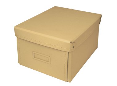 Beyaz arkaplanda izole edilmiş eski fotoğraflar için büyük kapalı beyaz kutu