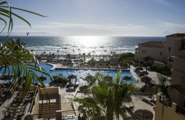 Kyllini, Peloponnese, Yunanistan - 15 Haziran 2024: Yunanistan 'daki Grecotel Lüks Oteli. Olympia Riviera yüzme havuzları