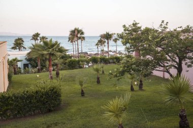 Kyllini, Peloponnese, Yunanistan - 15 Haziran 2024: Yunanistan 'daki Grecotel Lüks Oteli. Olympia Riviera yüzme havuzları