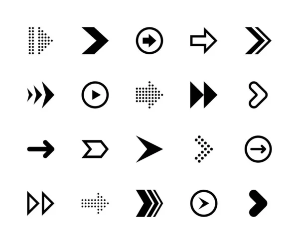 Arrows Vector Linear Icons Set Arrow Management Pointers Navigation Loading — Stock Vector