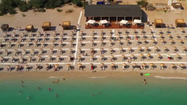 Vista Aérea Una Playa Blue Lagoon Oludeniz Turquía Mar Mediterráneo — Vídeos de Stock