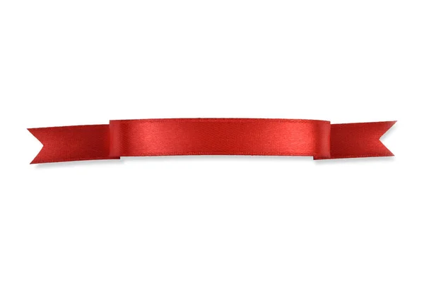 Clipping Path Ribbon Banner Red Labels Tag Red Ribbon Isolated — Stock Photo, Image