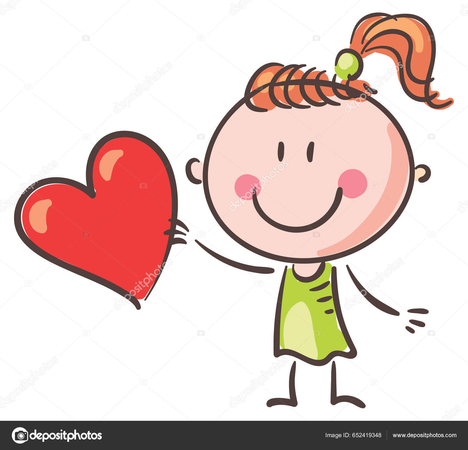 Γελοιογραφία Χαμογελαστό Κορίτσι Κρατώντας Την Καρδιά Ημέρα Του Αγίου  Βαλεντίνου Διανυσματικό Αρχείο από ©Katerina_Dav652419348