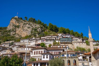 berat - Arnavutluk eski şehir görüntüleme.