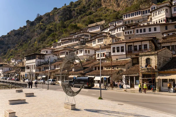 Stock image Berat, Albania - september 05 2021 : Houses in old historic city of Berat in Albania, World Heritage Site by UNESCO.