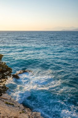 view on Pulebardha Beach between Ksamil and Saranda in Albania. clipart