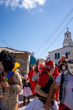 Arnavutluk 'un Vlora kenti - 5 Mayıs 2024: Arnavutluk' un Vlora kasabasında Paskalya festivali