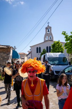 Arnavutluk 'un Vlora kenti - 5 Mayıs 2024: Arnavutluk' un Vlora kasabasında Paskalya festivali