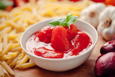 Peeled tomatoes on a plate