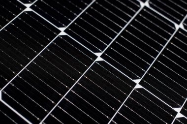 Siyah güneş paneli dokusuna yakın çekim