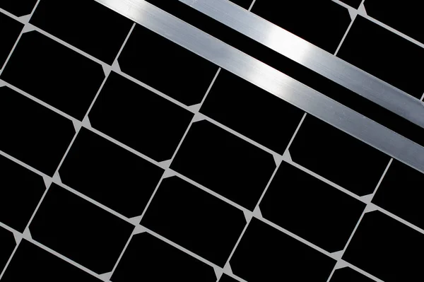 Closeup of black solar panel texture