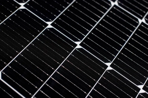 Nahaufnahme Der Textur Schwarzer Solarmodule — Stockfoto