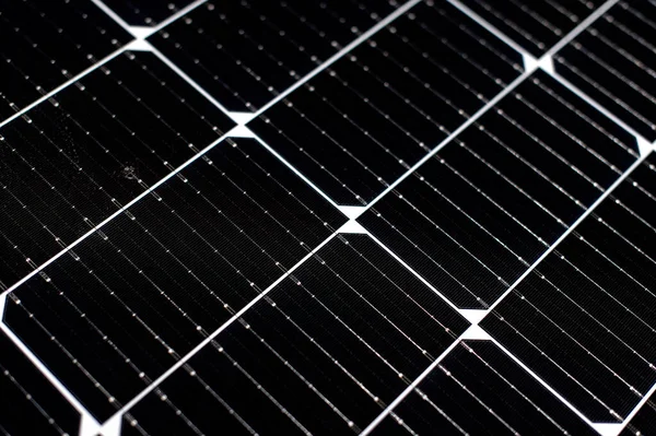 Nahaufnahme Der Textur Schwarzer Solarmodule — Stockfoto