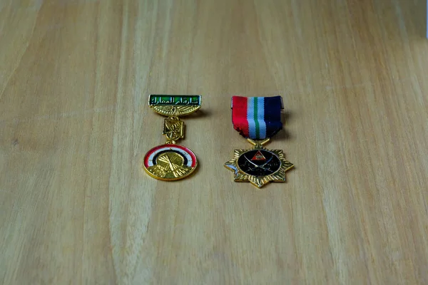 Basra Iraq April 2023 Foto Medali Kehormatan Bagi Para Prajurit — Stok Foto