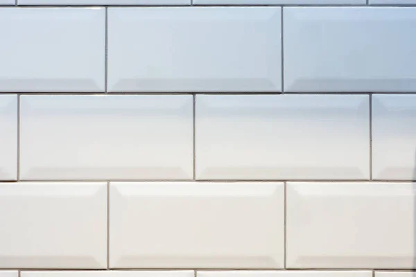Vit Keramik Struktur Rektangel Glasyr Kakel Bakgrund — Stockfoto