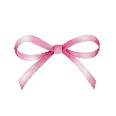 Pembe kurdele 1 'in suluboya çizimi.