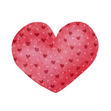 Sevgililer Günü için suluboya kalp.