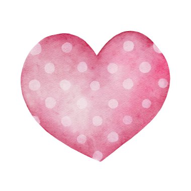 Watercolor heart for valentines day 8. clipart