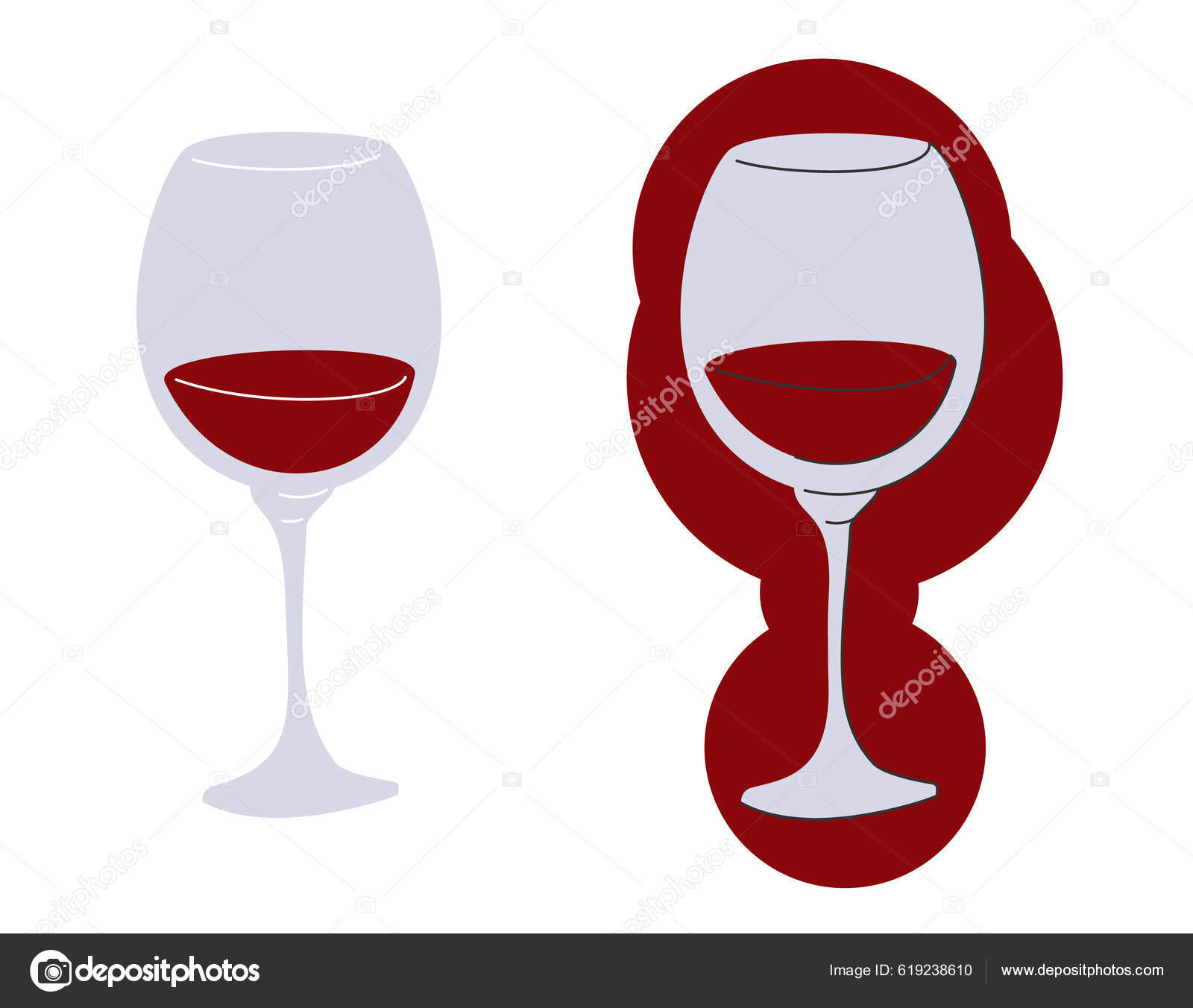 Wine Glass Drawing Red Wine in Glass Art Abstract - Etsy