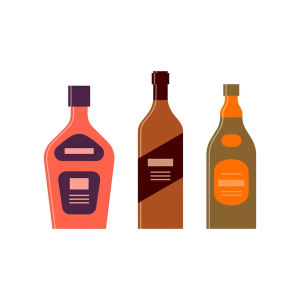 Bottle Cream Brandy Whiskey Great Design Any Purposes Icon Bottle — Stock Vector