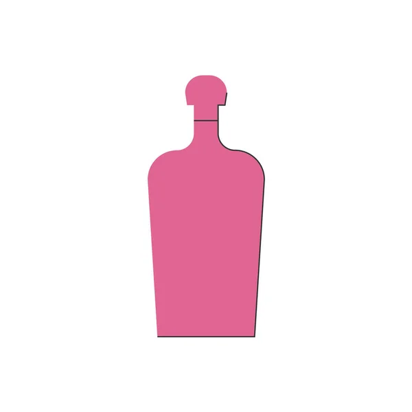 Wodka Whisky Rum Tequila Schnaps Glas Auf Weißem Hintergrund Zeichentrickskizze — Stockvektor