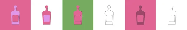 Bouteille Alcool Grand Design Pour Tous Les Usages Style Plat — Image vectorielle