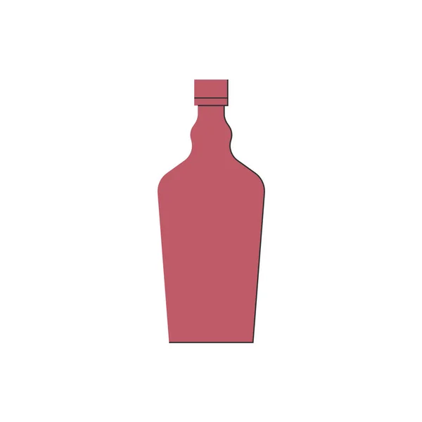Бутылка Ликера Отличный Дизайн Любых Целей Плоский Стиль Цвет Формы — стоковый вектор