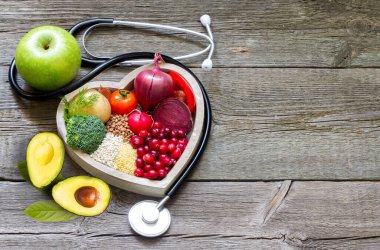 Kalp ve kolesterol diyet kavram sağlıklı gıda